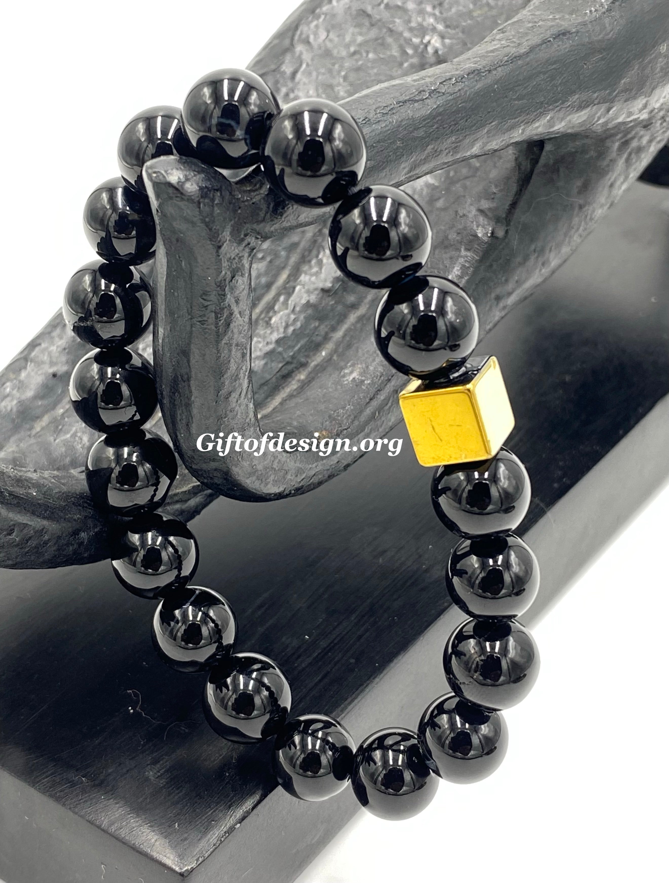 Square and Onyx Bracelet