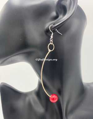 Red Drop Sterling Earrings